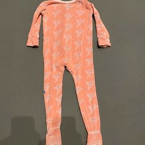 Kickee pants footed zipper pajamas 9-12 months